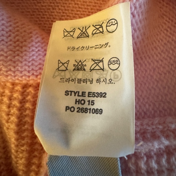 J. Crew Pink V Neck Tunic Sweater Wool Blend E5392 - Sz XXS - Picture 9 of 9